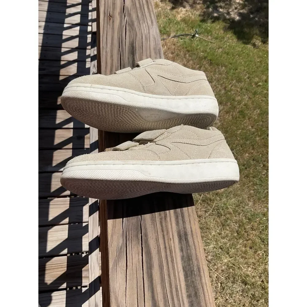 Rag & Bone Biege Suede Low Top Sneakers Womens Hook Loop Streetwear Size 37